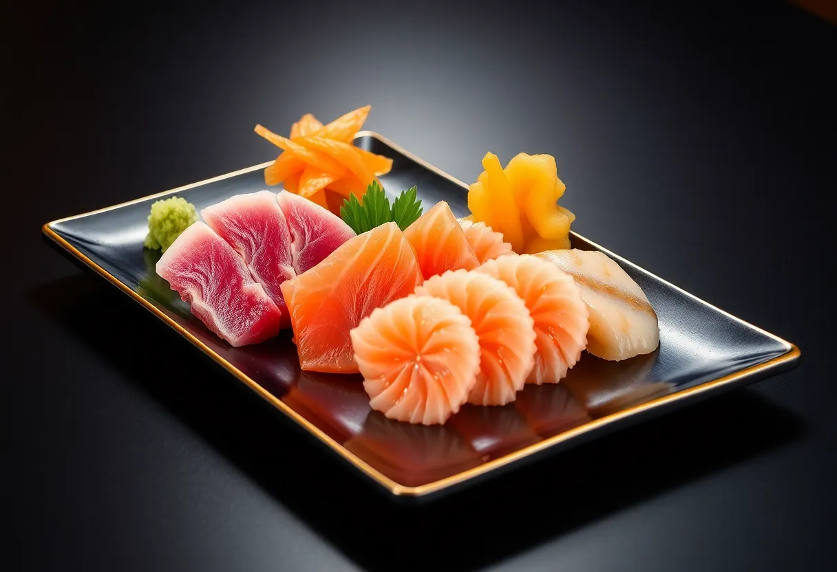 Sashimi de thon rouge et saumon
